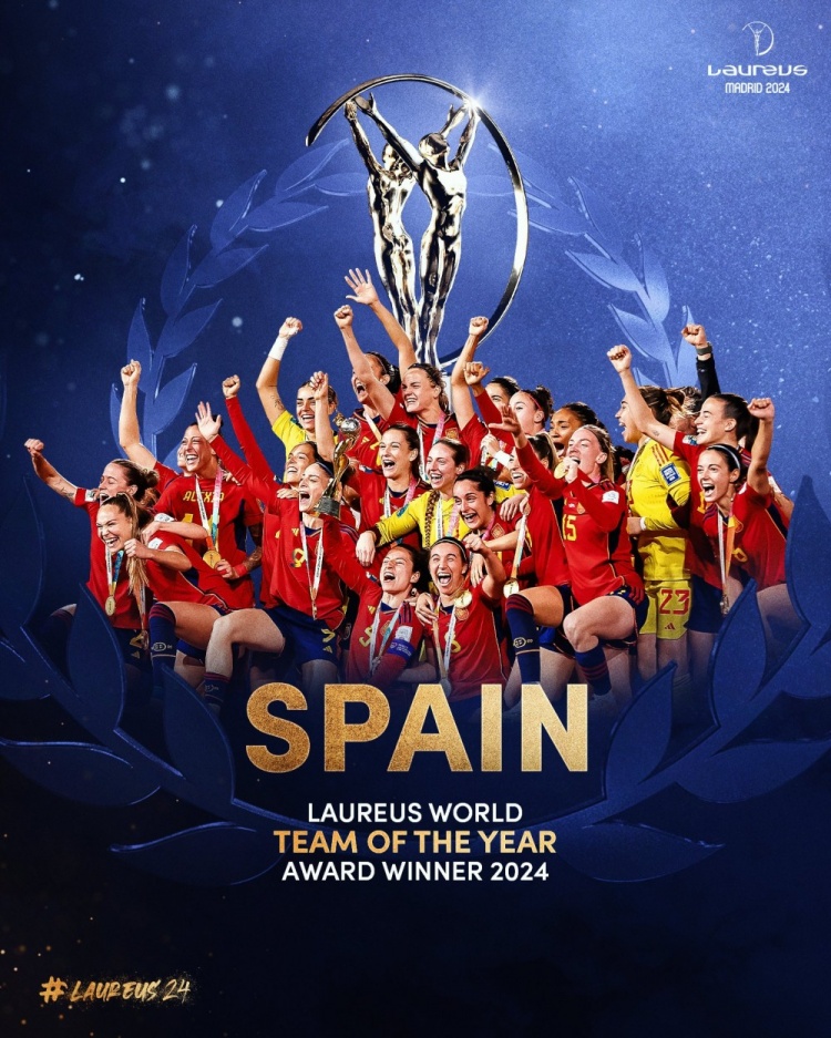 2024劳伦斯最佳团队奖公布，西班牙女足国家队获奖